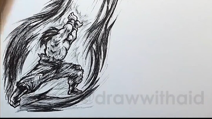 Drawing Goku vs Vegeta ✍️ #drawing #art #dragonball #shorts #anime #goku #vegeta