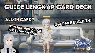 GUIDE LENGKAP CARD DECK DAN STRATEGI GW DI CARD DECK INI RAGNAROK ORIGIN