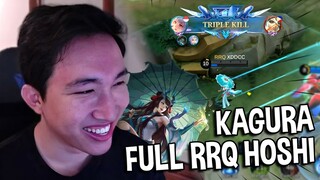 MAIN KAGURA DEPAN FULL TEAM RRQ HOSHI! MUSUH SAMPE ANGKAT TANGAN!! - Mobile Legends #MLBBIDCreator