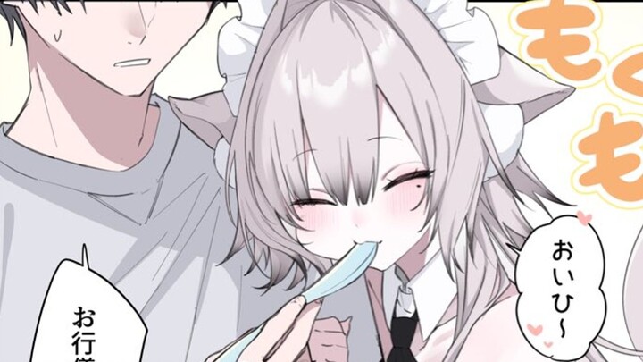 A stray kitten turns into a cute catgirl?! She cuddles and pouts every day, trying to claim you as h