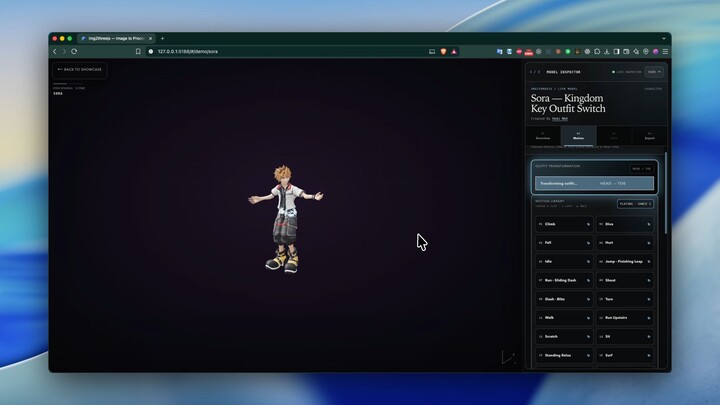 Sora x img2threejs