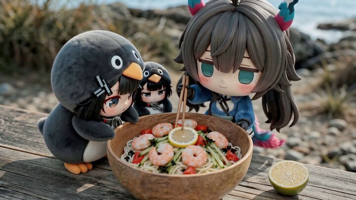 How about a bite of cold noodles with the taste of the sea?