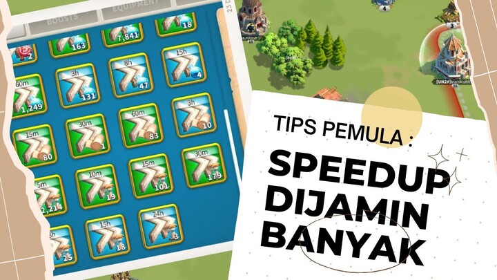 Cara mendapatkan speedup untuk pemula | Rise of Kingdoms