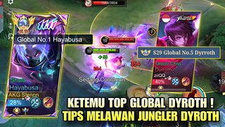 KETEMU TOP GLOBAL DYROTH 3K MATCH ! PERTARUHAN MMR TOP 1 GLOBAL HAYABUSA ! Mobile Legends !