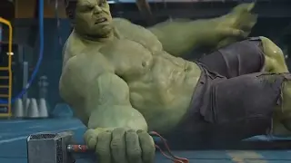 Hulk: I can't hold Thor's hammer, but I can knock Thor and his hammer into the air