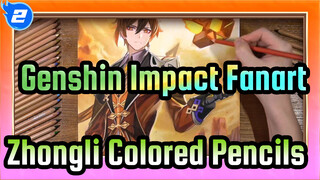 Drawing Genshin Impact's Zhongli with Colored Pencils_2