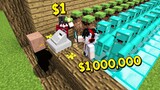 ถ้าเกิดว่า!! ร้านขายซอมบี้ คนจน $1 เหรียญ VS ร้านขายซอมบี้ คนรวย $1,000,000 เหรียญ -  (Minecraft)