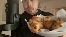 ASMR Fried Dutch Doughnuts & Fried Apple Fritters (EATING SOUNDS)