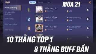 BẢNG XẾP HẠNG NGÀY ĐẦU MÙA 21 LIÊN QUÂN 10 THẰNG TOP ĐẦU 8 THẰNG BUFF BẨN