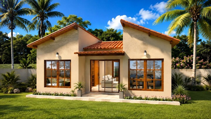 Casa pequena Com Dois Quartos da para fazer com 65 mil