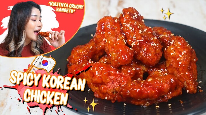 SPICY KOREAN CHICKEN YANG SUPER GARING! ENAK BANGET!