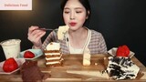 Món Hàn : Thưởng thức các loại bánh kem 3 #mukbang