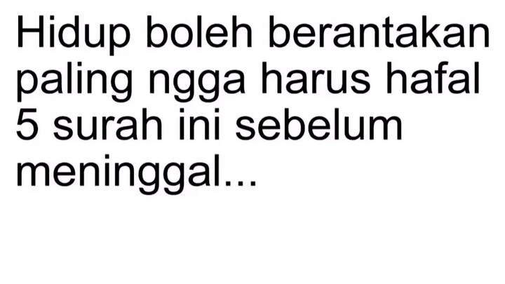 jangan lupa hafalin