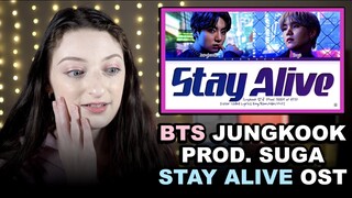 BTS JUNGKOOK Prod. SUGA - Stay Alive Reaction!! First Listen + Lyrics (CHAKHO OST)