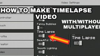 How To Make Time Lapse Video 🧐 In Minecraft Pocket Edition Tamil