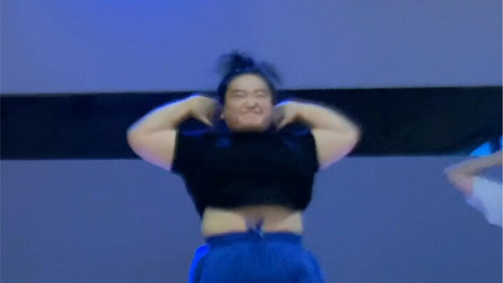 A strong, curvy girl flips and dances to Kyle's choreography for SLOMO—sorry, master!!! I'm giving i