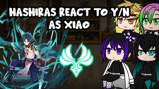 Hashiras Reacts to y/n as Xiao (Male) (Genshin Impact) || Gacha Club ||