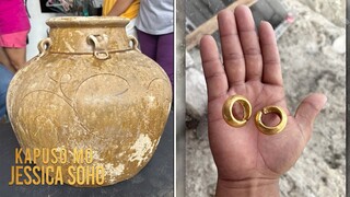 Burial jar na may mga buto ng tao  at gintong hikaw, nakuha sa septic tank | Kapuso Mo, Jessica Soho