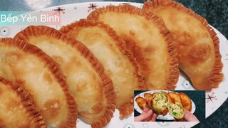 BÁNH LÀM TỪ BỘT MÌ - CÁCH LÀM BÁNH BỘT MÌ RÁN NHÂN TRỨNG BẮP CẢI NGON TUYỆT VỜI - BẾP YÊN BÌNH.
