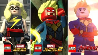 The Evolution Of Captain Marvel In LEGO Marvel Video Games (2013 - 2017)