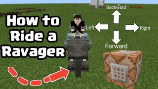 How to Ride and Control a Ravager in Minecraft using Command Block