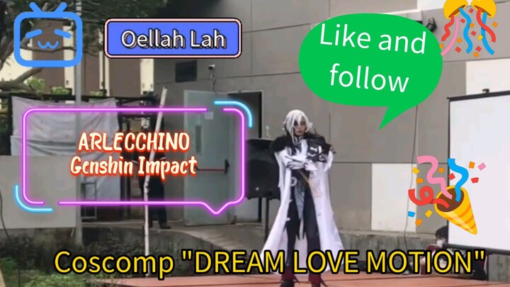 Penampilan cosplay Arlecchino di Coscomp "Dream Love Motion" Part 2