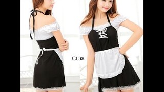 [ PRODUK TERLARIS ] SEXY LINGERIE FRENCH MAID COSPLAY KOSTUM PELAYAN SEKSI CL38