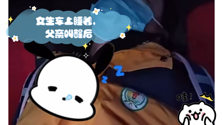 Girl falls asleep in the car, then her dad wakes her up—and her reaction is hilarious!