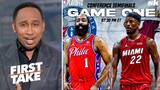 First Take| Joel Embiid OUT for 76ers, Can James Harden step up against the Heat?- Stephen A. reacts