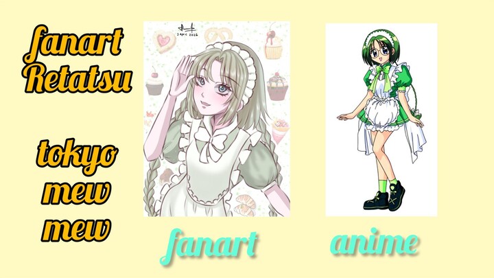 menggambar Retatsu dari anime Tokyo Mew mew