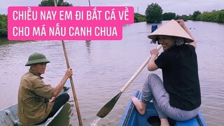 Đi bắt Cá Ngát về nấu canh chua cơm mẻ với ghém chuối P1