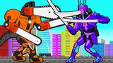 NEW TITAN KATANAMAN VS TITAN CHAINSAW MAN! Cartoon Animation