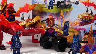 There is a launcher in the 4-year-old set: Try out the LEGO Ninjago 71815 Kai's Dragon War