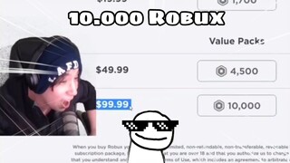 Quakity bất ngờ khi Dream có 10.000 Robux trong Roblox