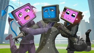 TV Woman LOVE STORY | TV Woman & TV MAN Love In Garry's Mod!