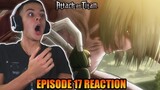 FEMALE TITAN IS CRAZY! Attack On Titan Series 1 Episode 17 | REACTION!