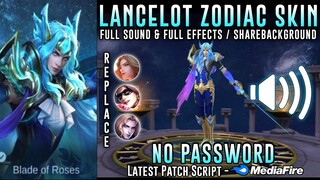 New Lancelot Zodiac Skin Script No Password | Full Sound & Full Effects | Mobile Legends