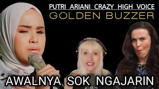 AWALNYA NGAJARIN PUTRI ARIANI❗ENDINGNYA GURU VOCAL MALU SENDIRI  (REACTION SUB INDO)