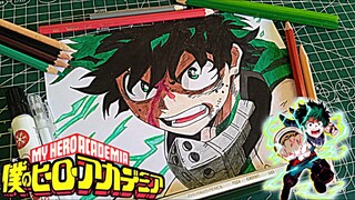 (Speed Draw) Coloring gambar Midoriya Izuku Dari serial anime - Boku No Hero Academia