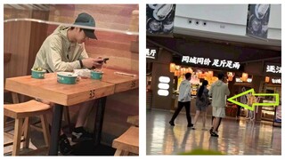 Today Wang Yibo is in Guangdong eating with the "Discovery" team and will fly to Shenzhen tonight