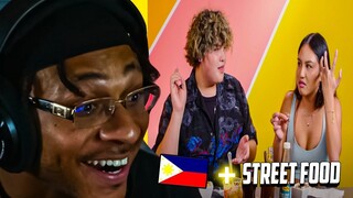 Trying Filipino Street Food For The First Time! (Balut, Kwek Kwek, Isaw, Lumpiang Ubod) (Reaction)