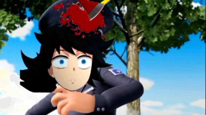 Tanjiro memotong Giyuu dengan kapak, ooc