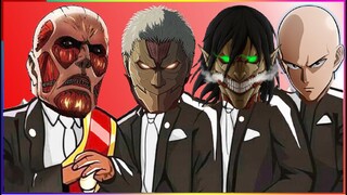 COLOSSAL TITAN & ARMORED TITAN & EREN TITAN & ONE PUNCH MAN - Coffin Dance X Baby Shark COVER