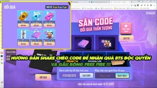 FREE FIRE | HƯỚNG DẪN ANH EM CÁCH NHẬP CODE ĐỔI QUÀ ĐỘC QUYỀN BTS VÀ GẤU BÔNG FREE FIRE !!!