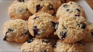 บลูเบอรี่ครัมเบิลคุกกี้ Blueberry Crumble Cookies l ครัวป้ามารายห์