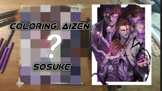 COLORING AIZEN SOSUKE||dari anime bleachh 😲😲||kang satir [speeddraw]