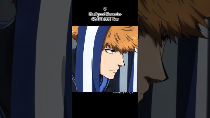 Harga Top 10 Pemain Bluelock chapter 204🔥 #anime #animeedit #shorts #bluelock #isagiyoichi #manga
