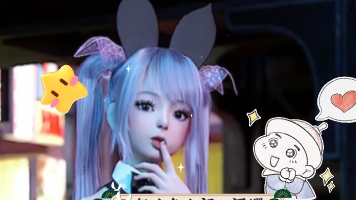 Charming bunny girl, shine your eyes!