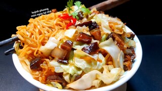 Cách làm MÌ XÀO TƯƠNG ĐEN CHAY ăn chay ngon tuyệt | món chay | vegan recipes