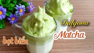 Cách làm Matcha Bọt Biển - Dalgona Matcha Trà Xanh thơm ngất ngây uống là ghiền - Tú Lê Miền Tây